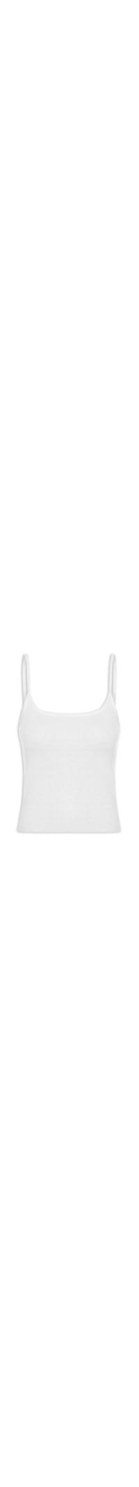 Regata Feminina Tricot Alcinha Básica – Branco