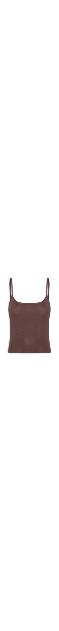 Regata Feminina Tricot Alcinha Básica – Marrom