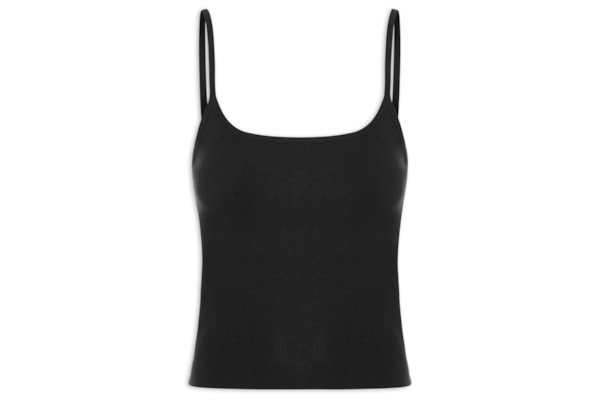 Regata Feminina Tricot Alcinha Básica – Preto