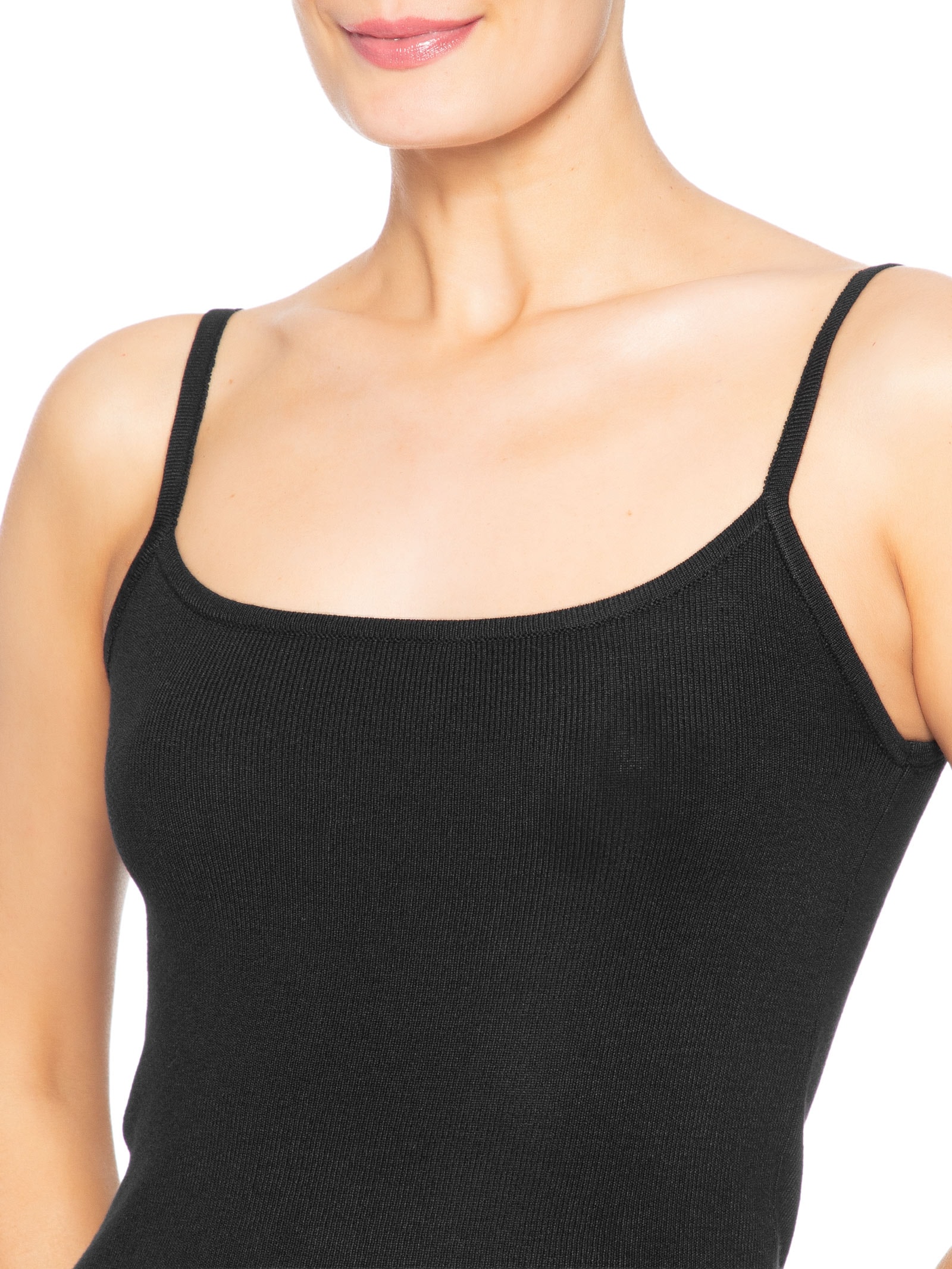 Regata Feminina Tricot Alcinha Básica – Preto Basiq