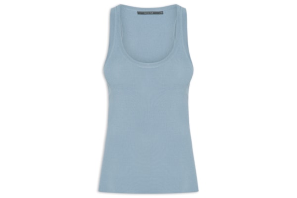 Regata Feminina Tricot Basic - Azul