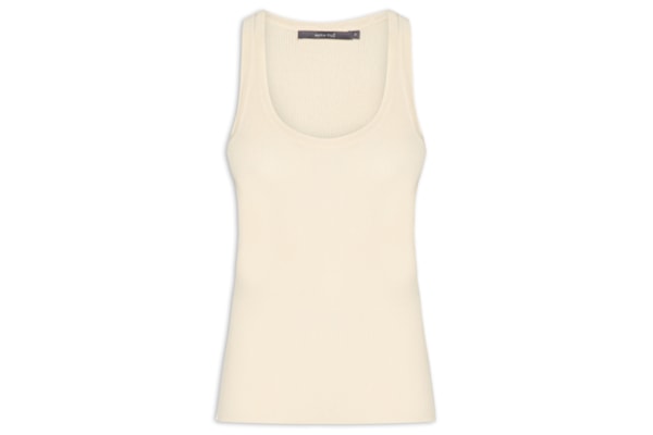 Regata Feminina Tricot Basic - Off White