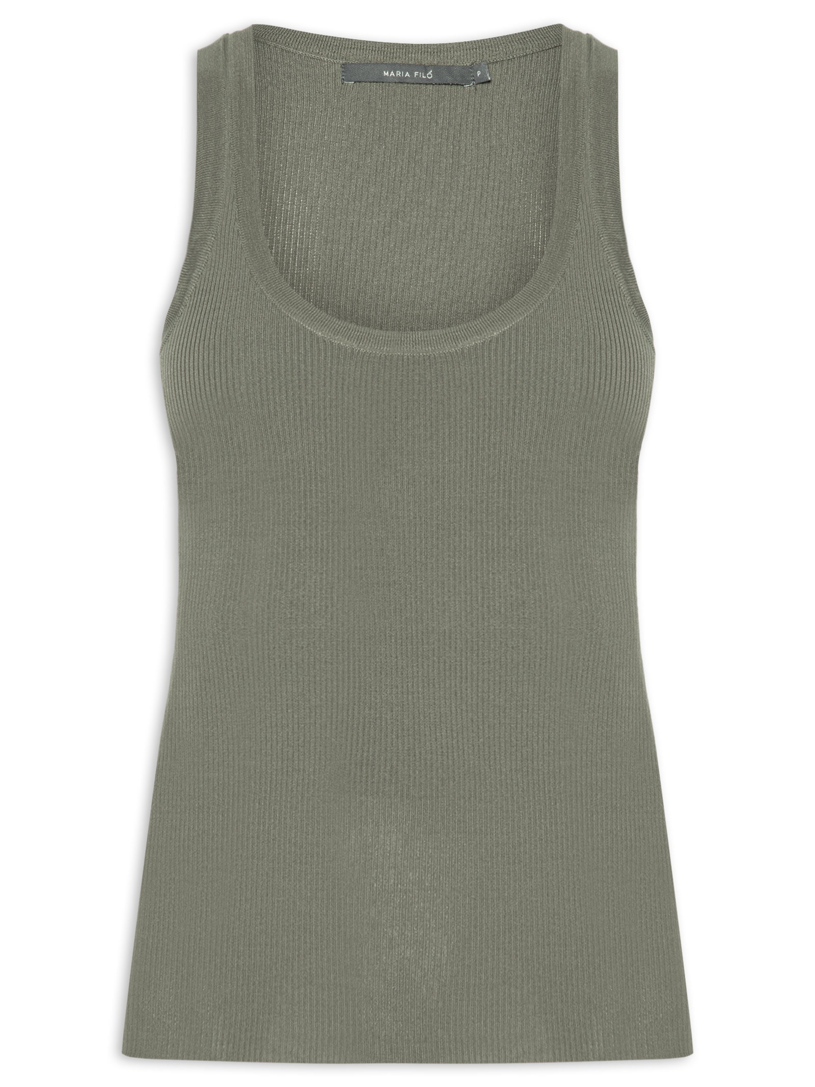 Regata Feminina Tricot Basic Verde Maria Filó