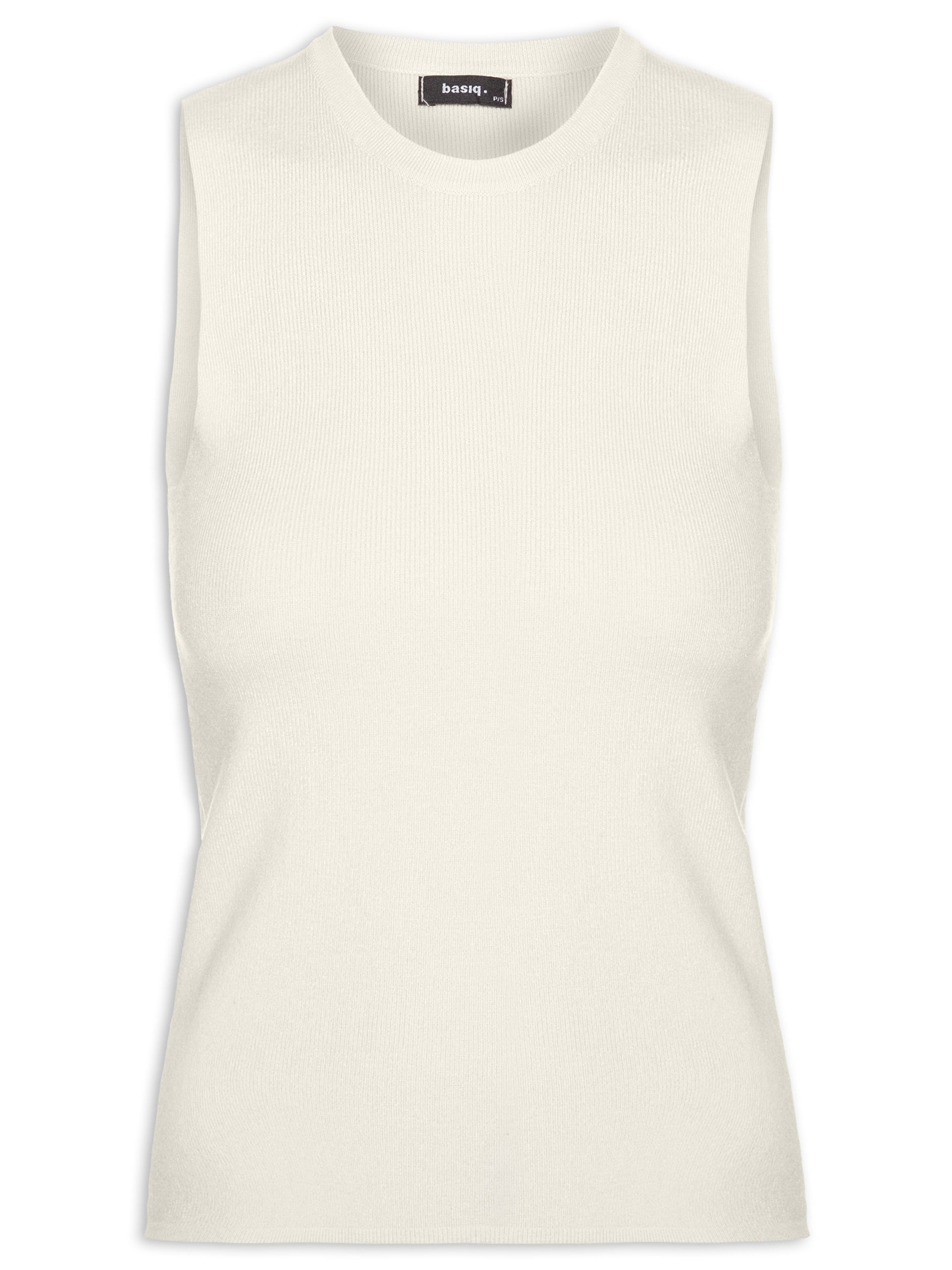 Regata Feminina Tricot Básica Amarelo Basiq