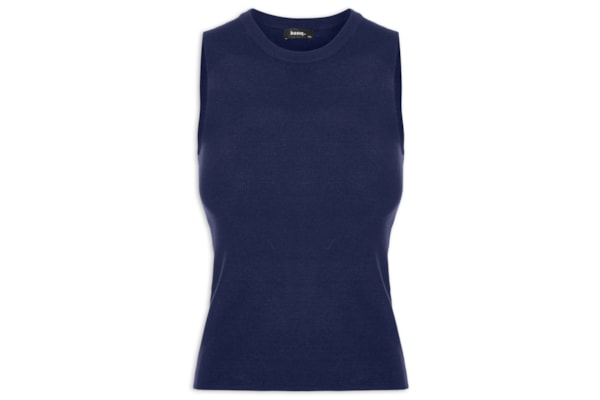 Regata Feminina Tricot Básica - Azul