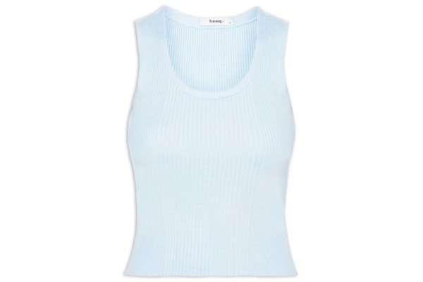 Regata Feminina Tricot Básica - Azul