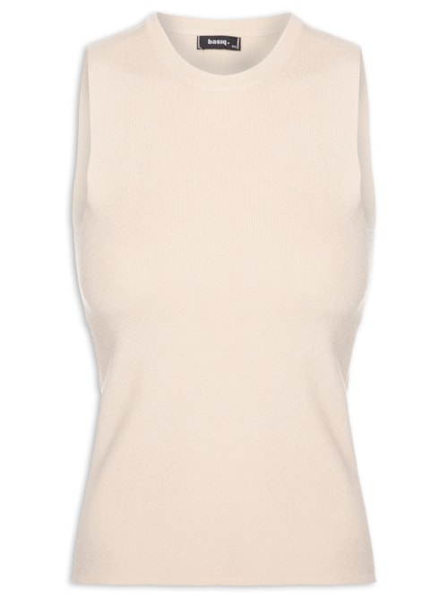Regata Feminina Tricot Básica – Bege