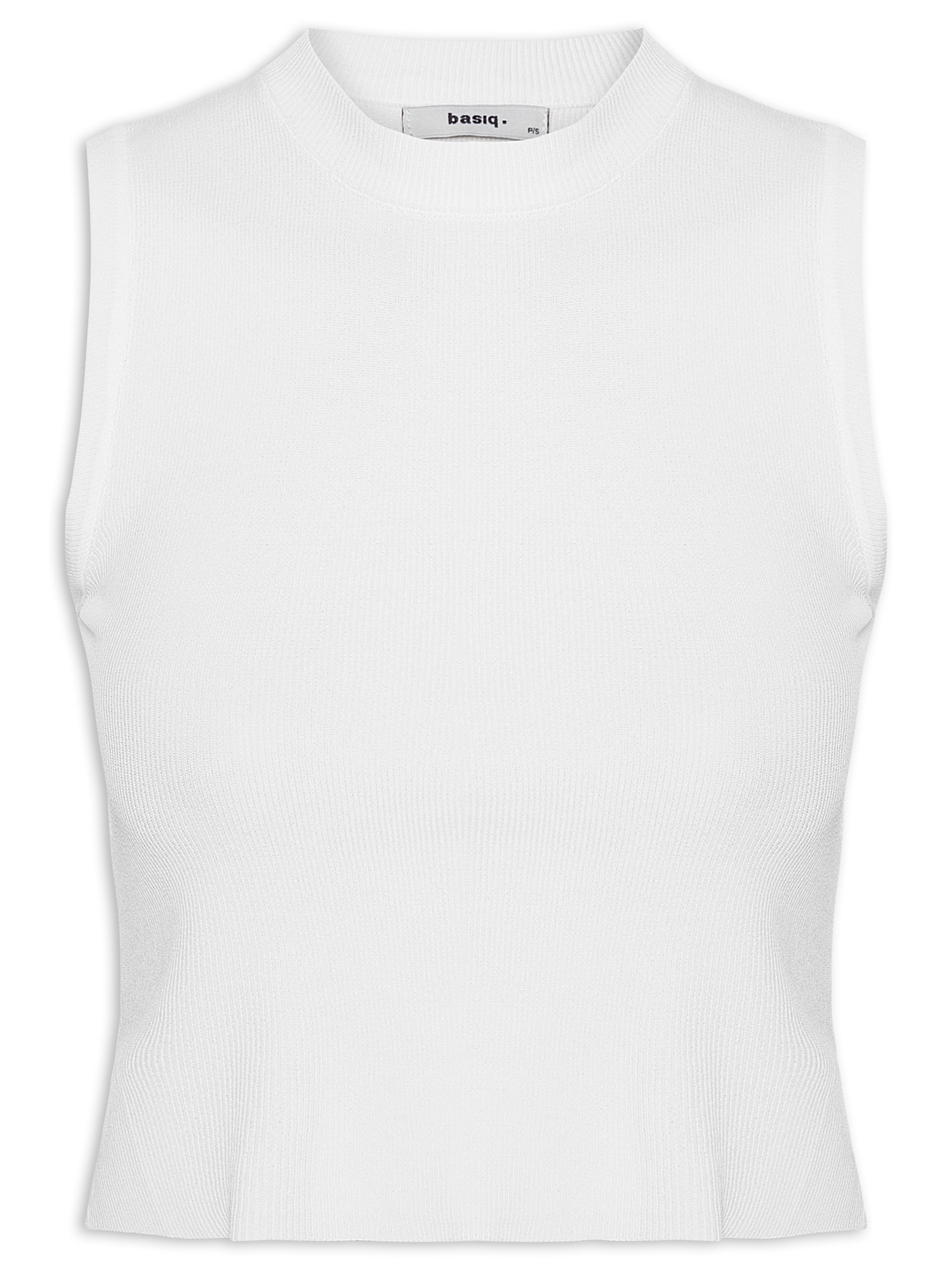 Regata Feminina Tricot Básica Bege Basiq
