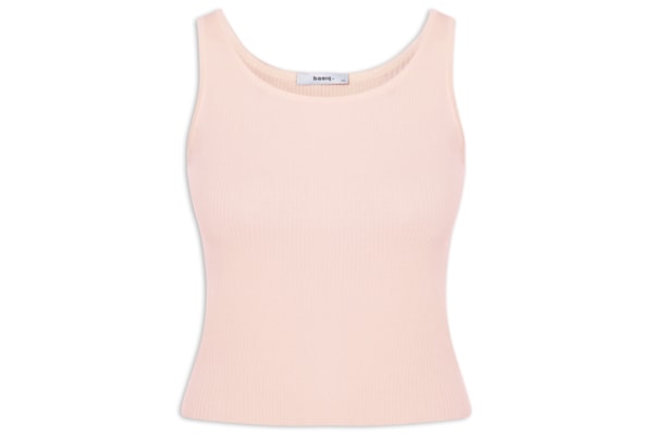 Regata Feminina Tricot Básica - Bege