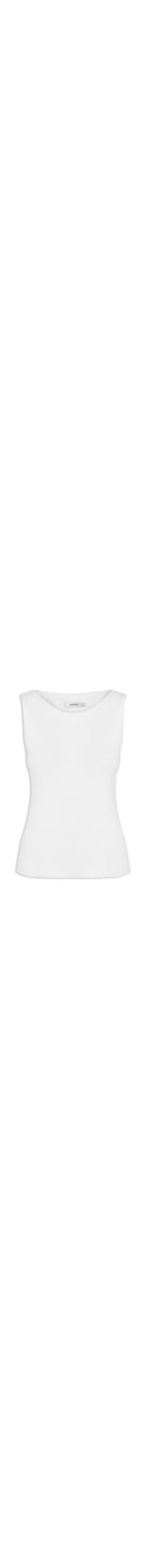 Regata Feminina Tricot Básica - Branco