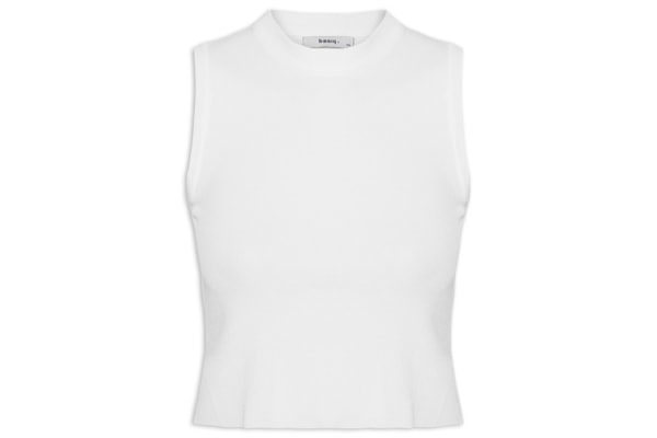 Regata Feminina Tricot Básica - Branco