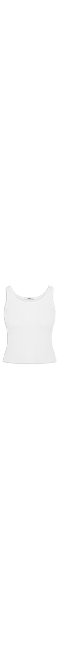 Regata Feminina Tricot Básica - Branco