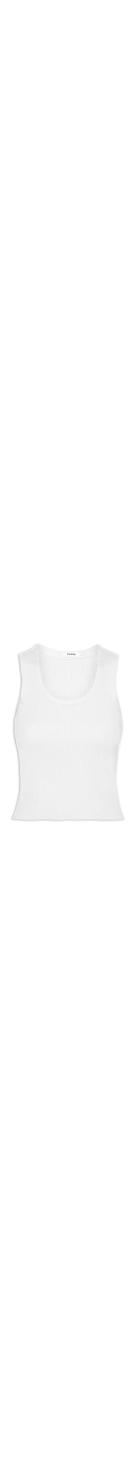 Regata Feminina Tricot Básica - Branco
