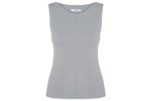 Regata Feminina Tricot Básica - Cinza