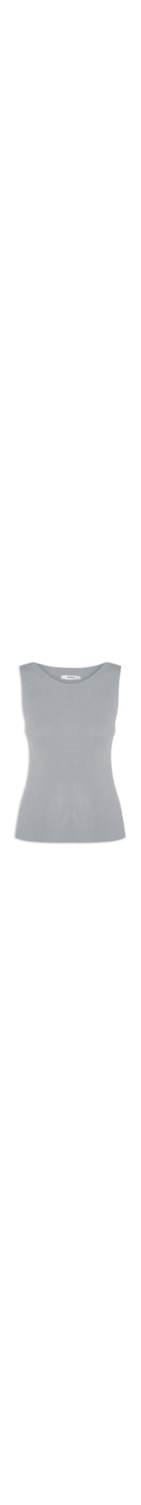 Regata Feminina Tricot Básica - Cinza