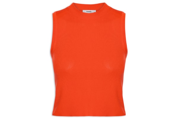 Regata Feminina Tricot Básica - Laranja