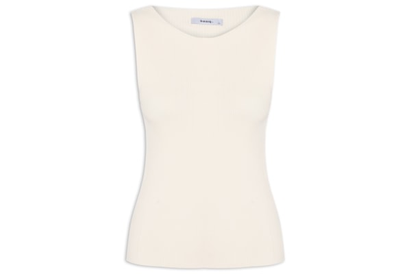 Regata Feminina Tricot Básica - Off White