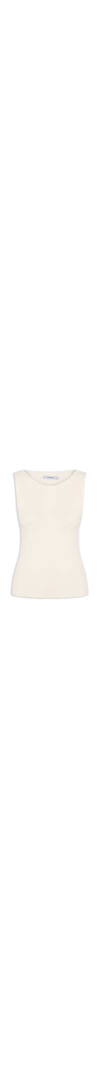 Regata Feminina Tricot Básica - Off White