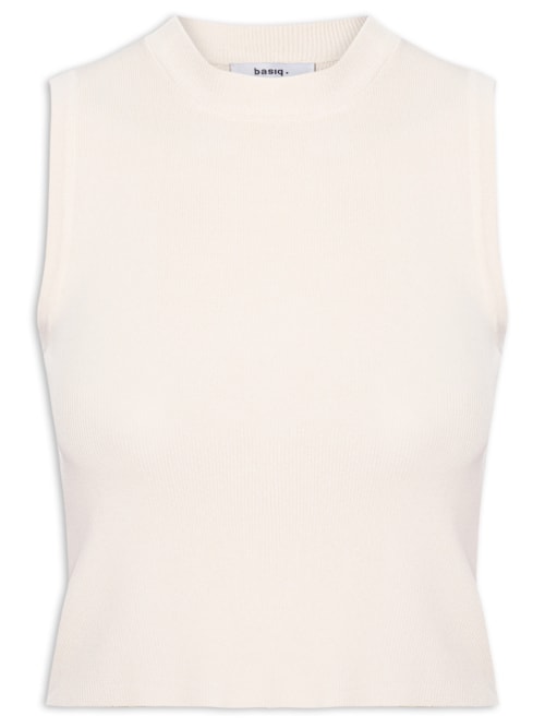 Regata Feminina Tricot Básica – Off White