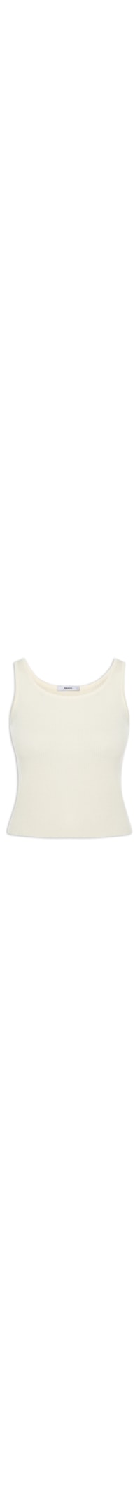 Regata Feminina Tricot Básica - Off White