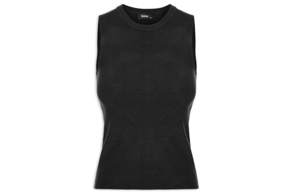 Regata Feminina Tricot Básica - Preto 