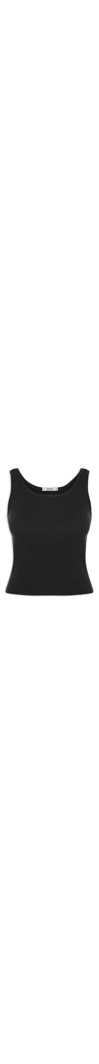 Regata Feminina Tricot Básica - Preto