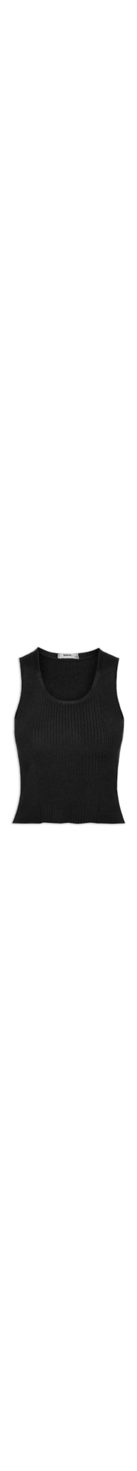 Regata Feminina Tricot Básica - Preto