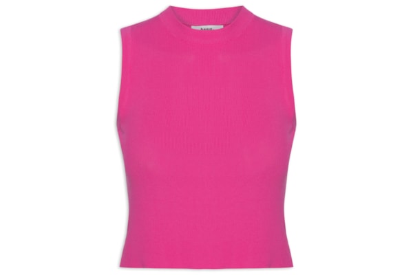 Regata Feminina Tricot Básica - Rosa