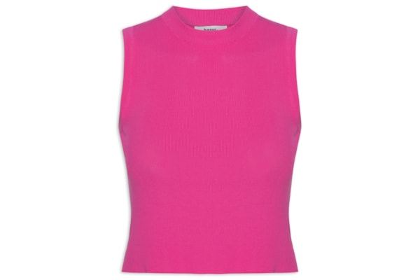 Regata Feminina Tricot Básica - Rosa