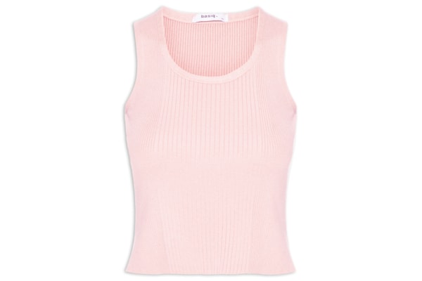 Regata Feminina Tricot Básica - Rosa