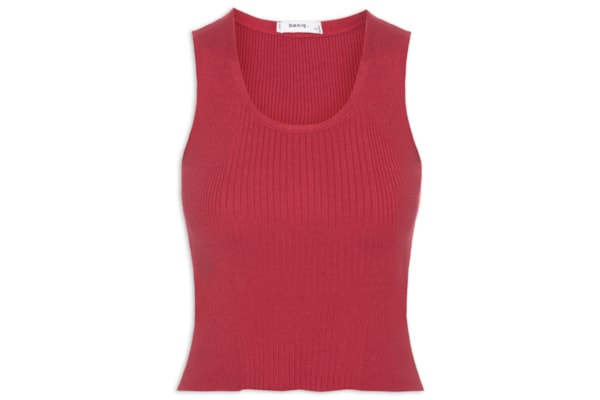 Regata Feminina Tricot Básica - Vermelho