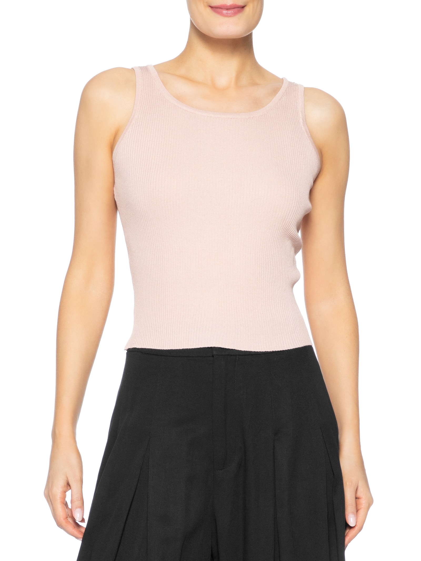 Regata Feminina Tricot Básica – Bege Basiq