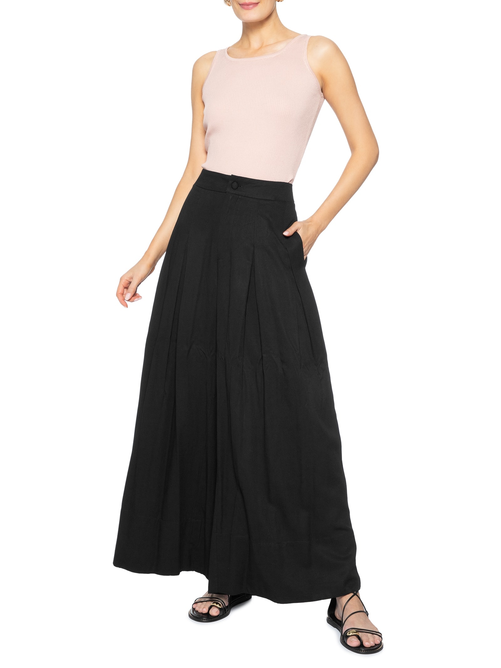 Regata Feminina Tricot Básica – Bege Basiq