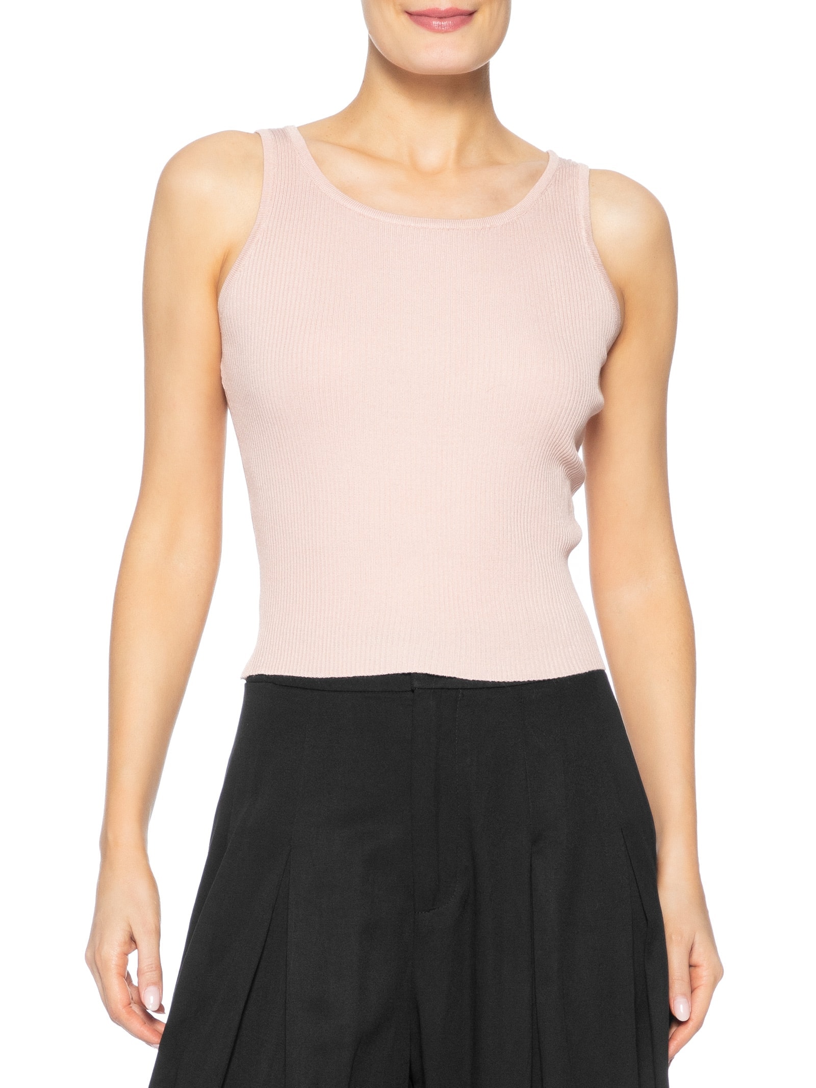 Regata Feminina Tricot Básica – Bege Basiq