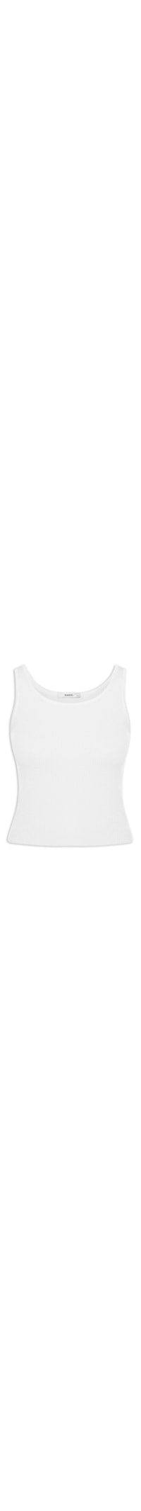 Regata Feminina Tricot Básica – Branco