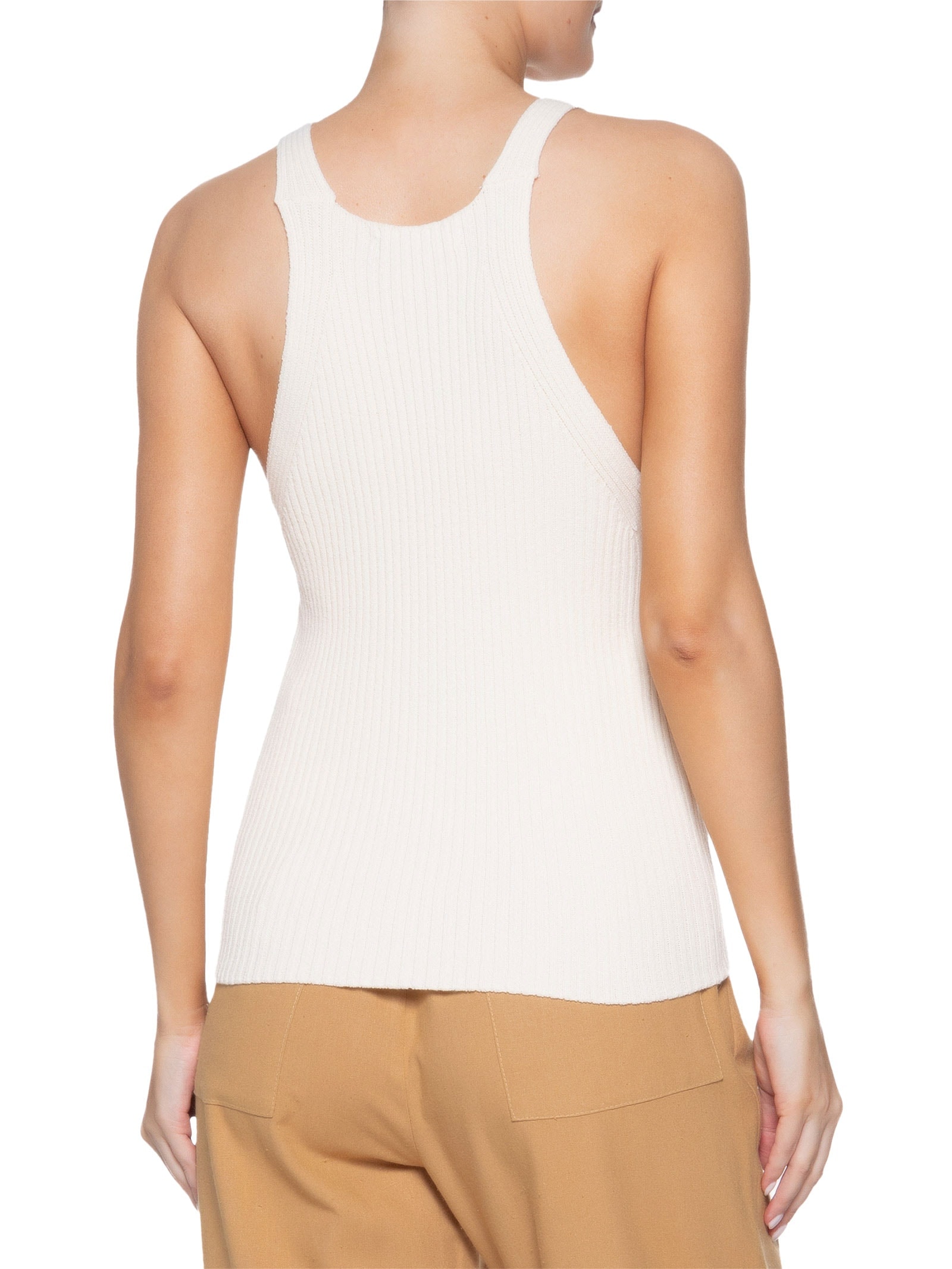 Regata Feminina Tricot Bege Dress To