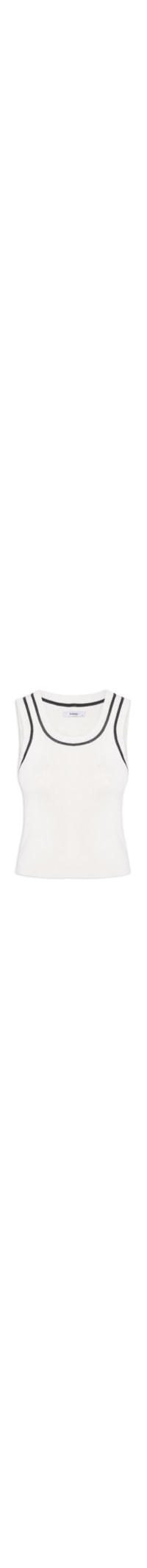 Regata Feminina Tricot Bicolor - Off White