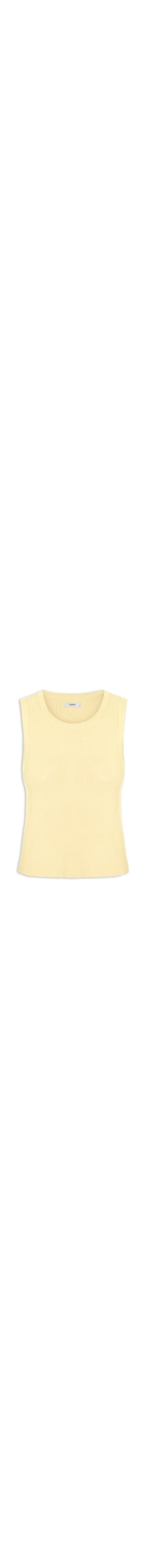 Regata Feminina Tricot Canelada - Amarelo