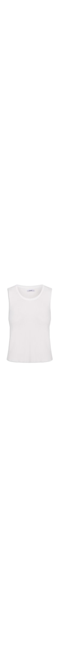 Regata Feminina Tricot Canelada - Off White