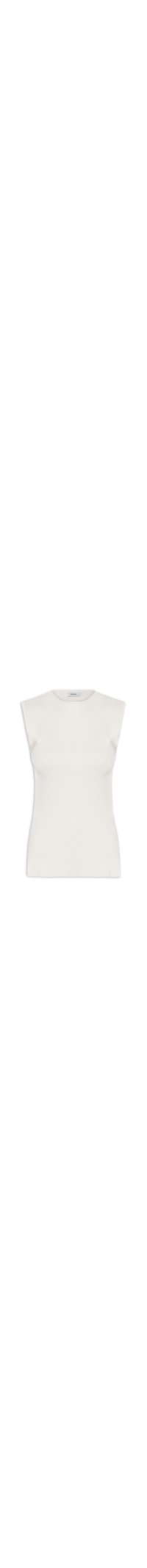 Regata Feminina Tricot Com Fenda Lateral - Off White