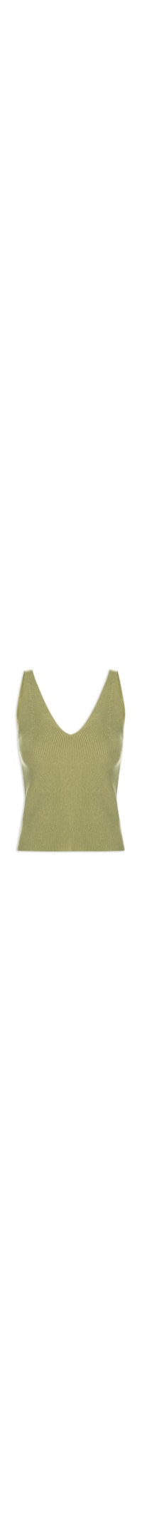 Regata Feminina Tricot Decote V – Verde