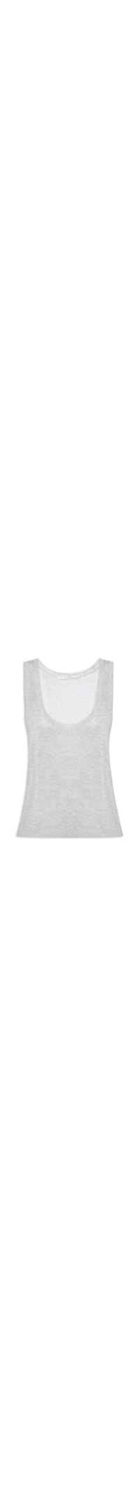 Regata Feminina Tricot Detalhe Cava - Cinza