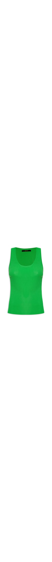 Regata Feminina Tricot Gola U Canelada - Verde