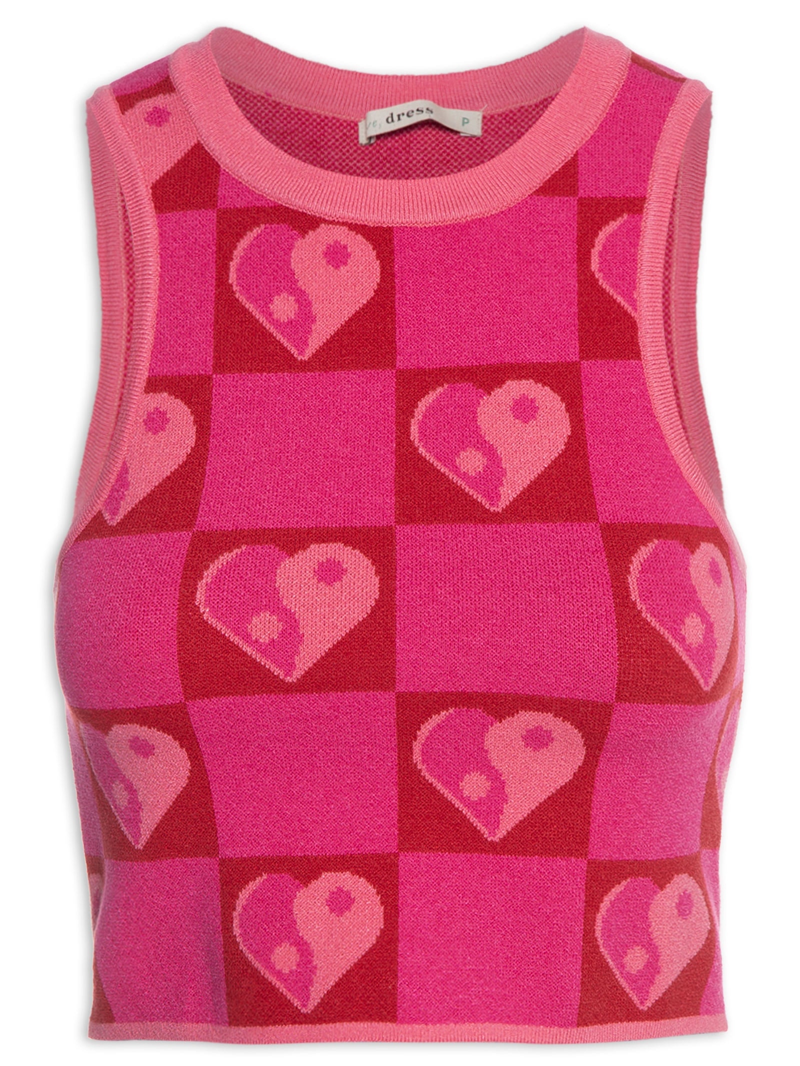 Regata Feminina Tricot Jacquard Yang Rosa Dress To