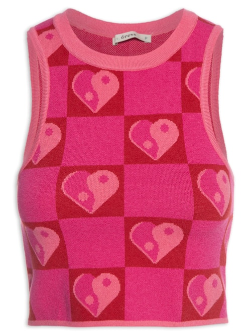 Regata Feminina Tricot Jacquard Yang – Rosa