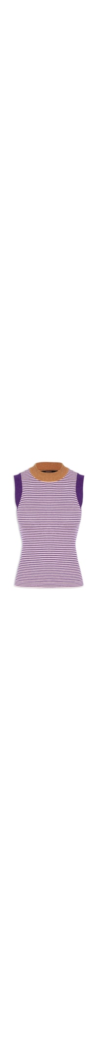 Regata Feminina Tricot Listrada Com Lurex Colors - Roxo