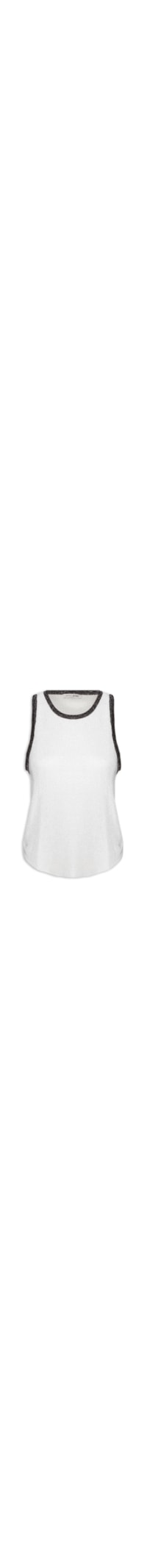 Regata Feminina Tricot Lurex - Branco