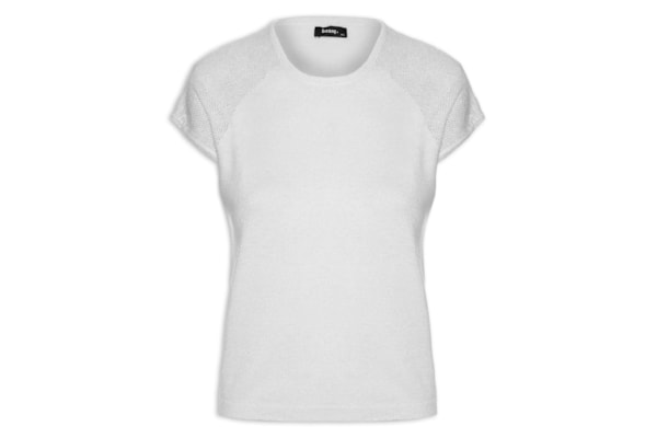 Regata Feminina Tricot Manga Japonesa - Branco