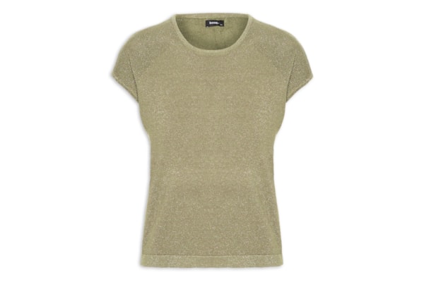 Regata Feminina Tricot Manga Japonesa - Verde