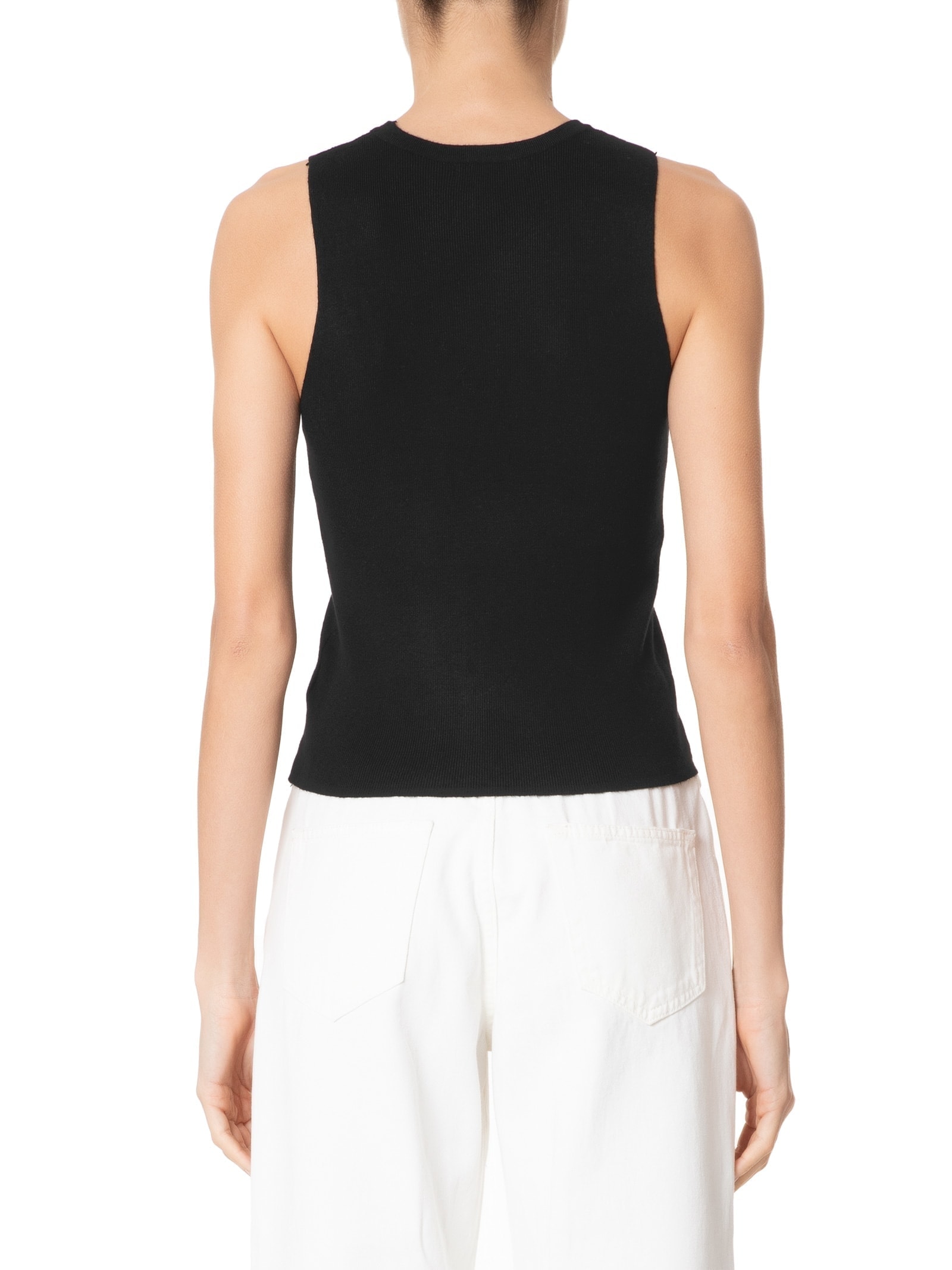 Regata Feminina Tricot  Sem Manga Preto '2Essential